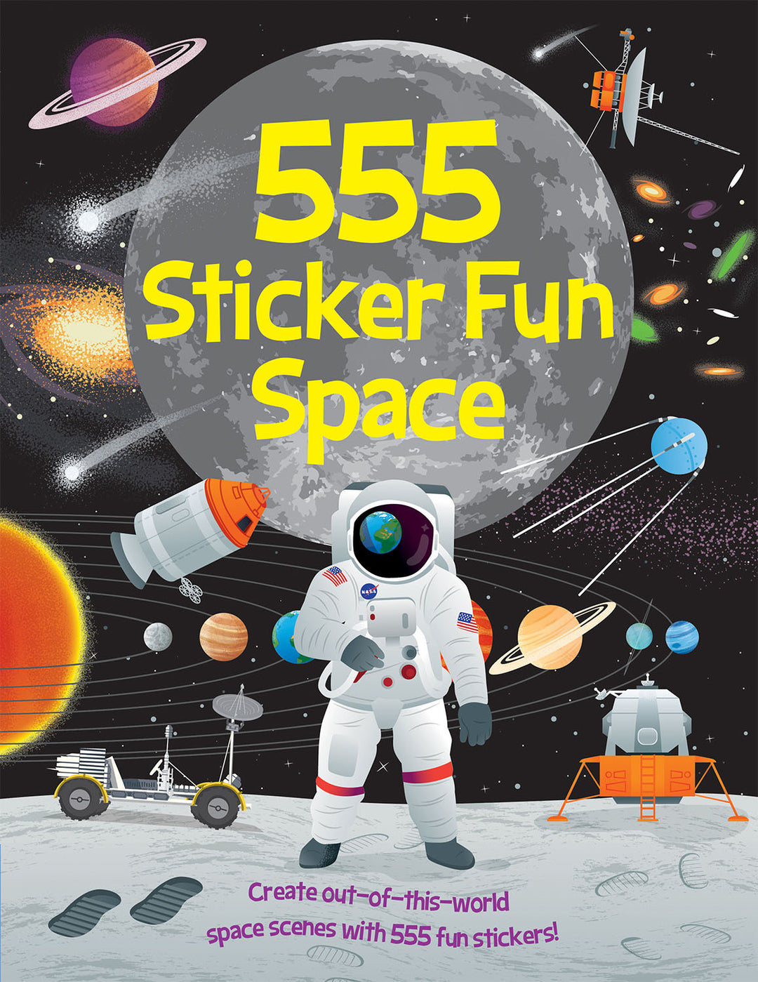 Cover image for 555 Sticker Fun - Space ISBN 9781835552681
